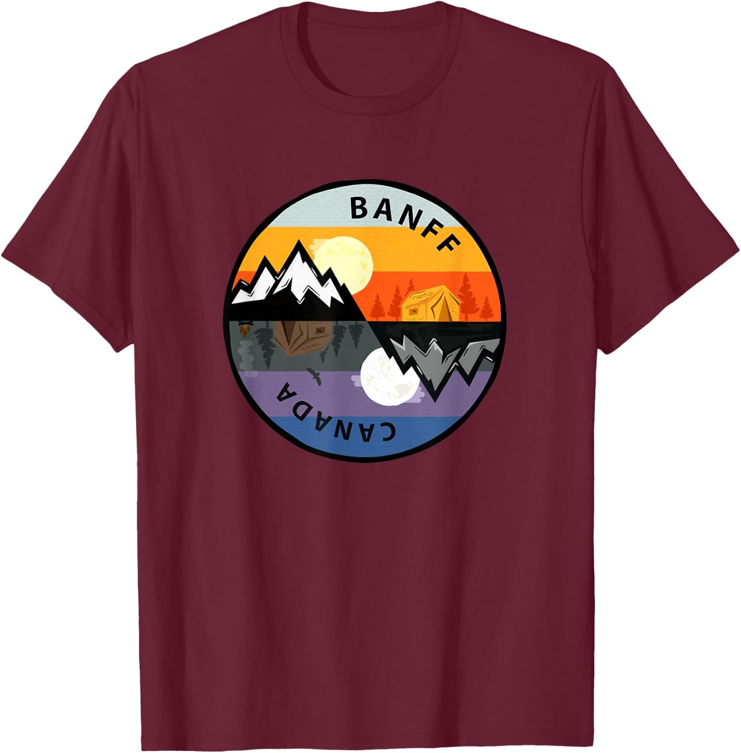 Retro Vintage Banff, Canada Souvenir T-Shirt - T-Shirt | Maroon