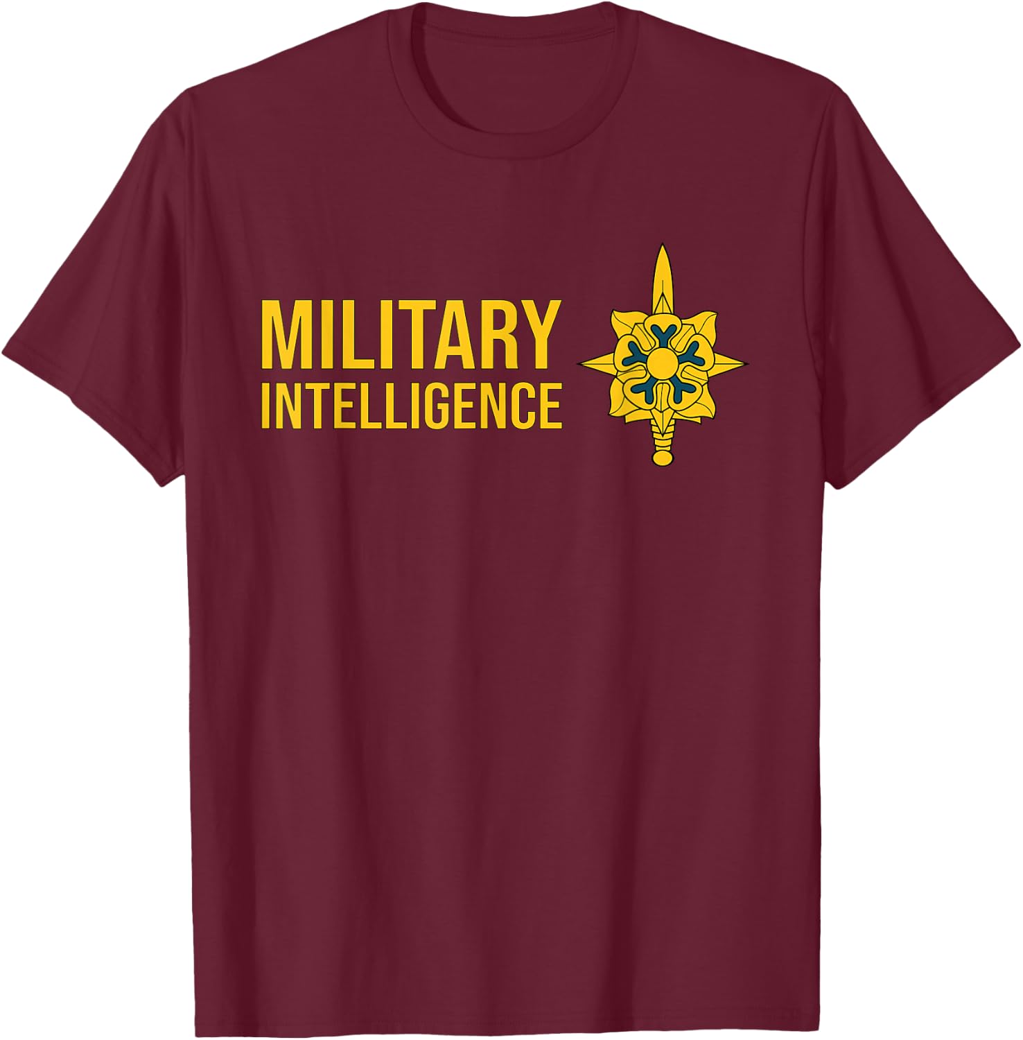 Army Military Intellence Corps US USA T-Shirt - T-Shirt | Maroon