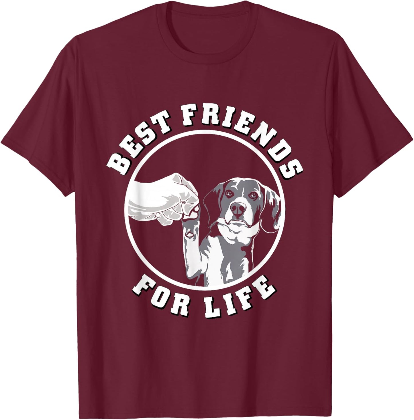 Beagle Shirt Best Friend Pet Dog Beagle Lover Beagle Mom Dad T-Shirt - T-Shirt | Maroon