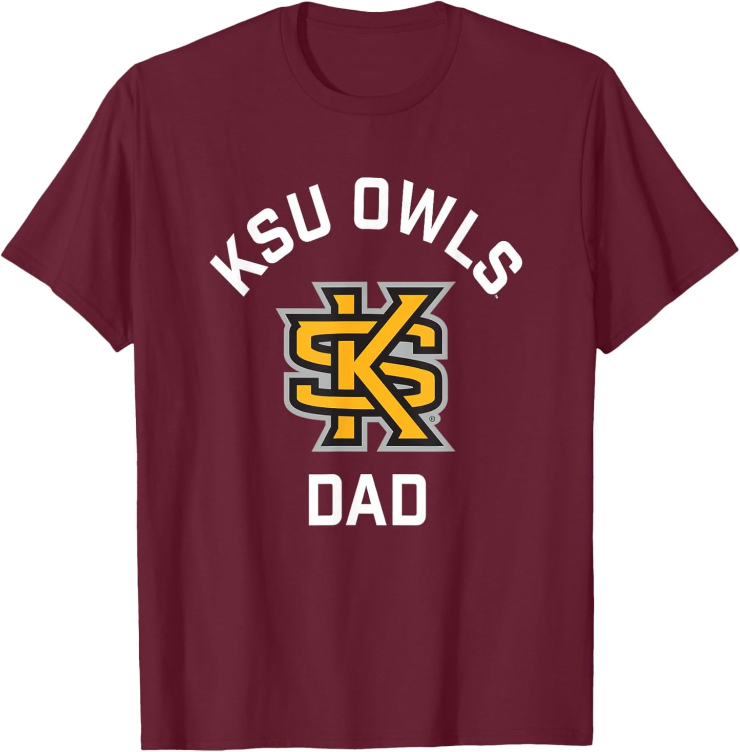 Kennesaw State University Owls Arched Dad T-Shirt - T-Shirt | Maroon