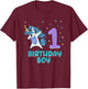 Unicorn 1st Birthday Boy Gift Love Funny Bday 1 Years Old T-Shirt - T-Shirt | Maroon