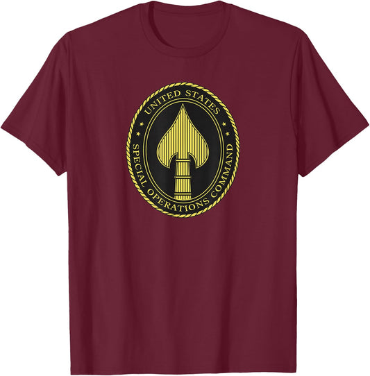 Us Specialoperations Command Socom T-Shirt - T-Shirt | Maroon