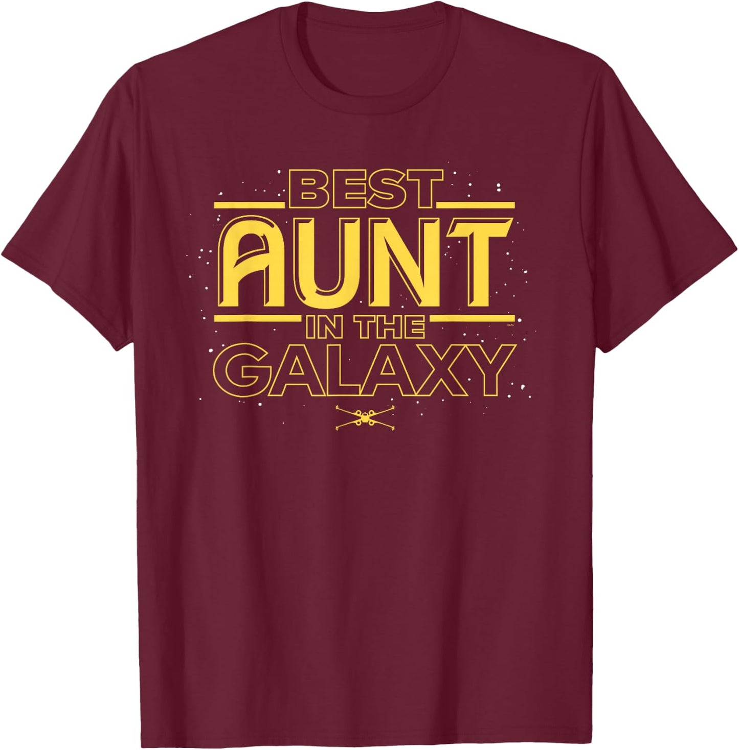 Star Wars Best Aunt in the Galaxy Birthday Mother’s Day T-Shirt - T-Shirt | Maroon