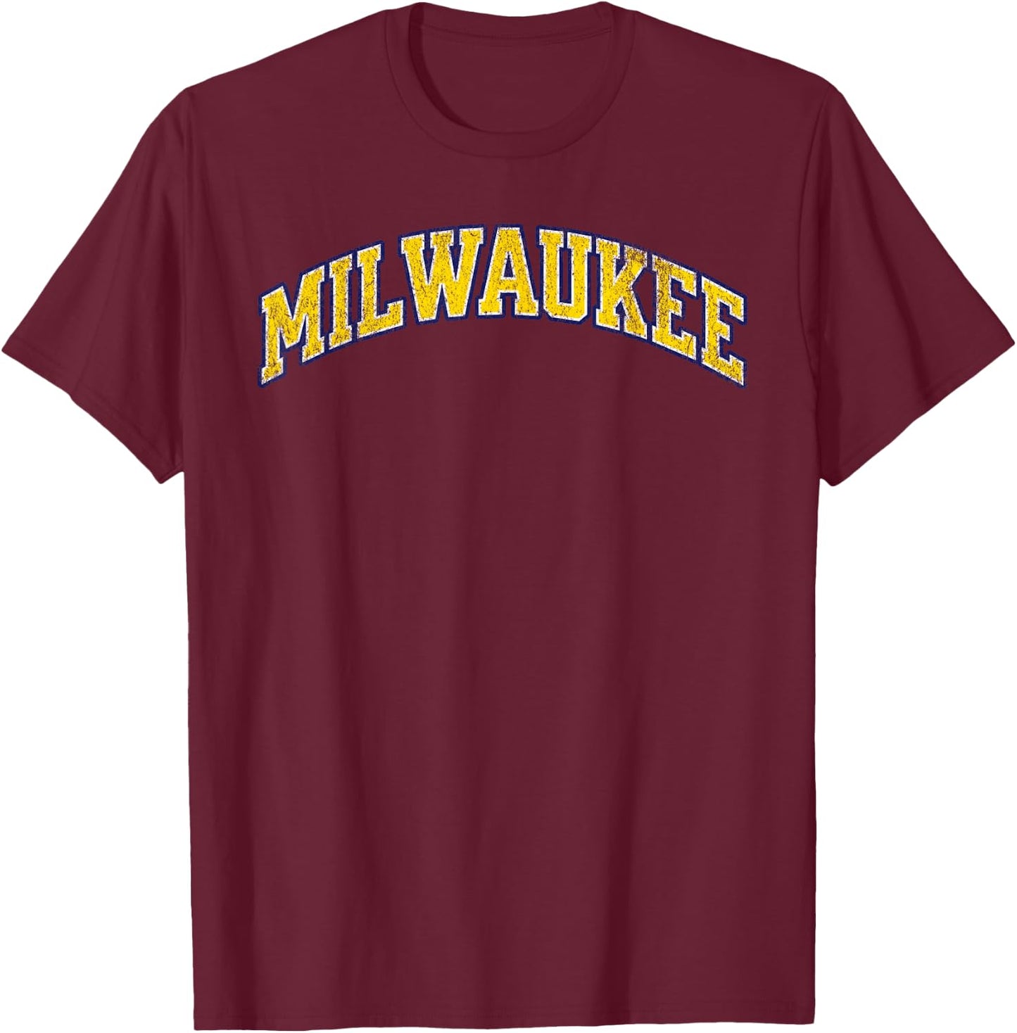 Milwaukee vintage baseball city T-Shirt - T-Shirt | Maroon