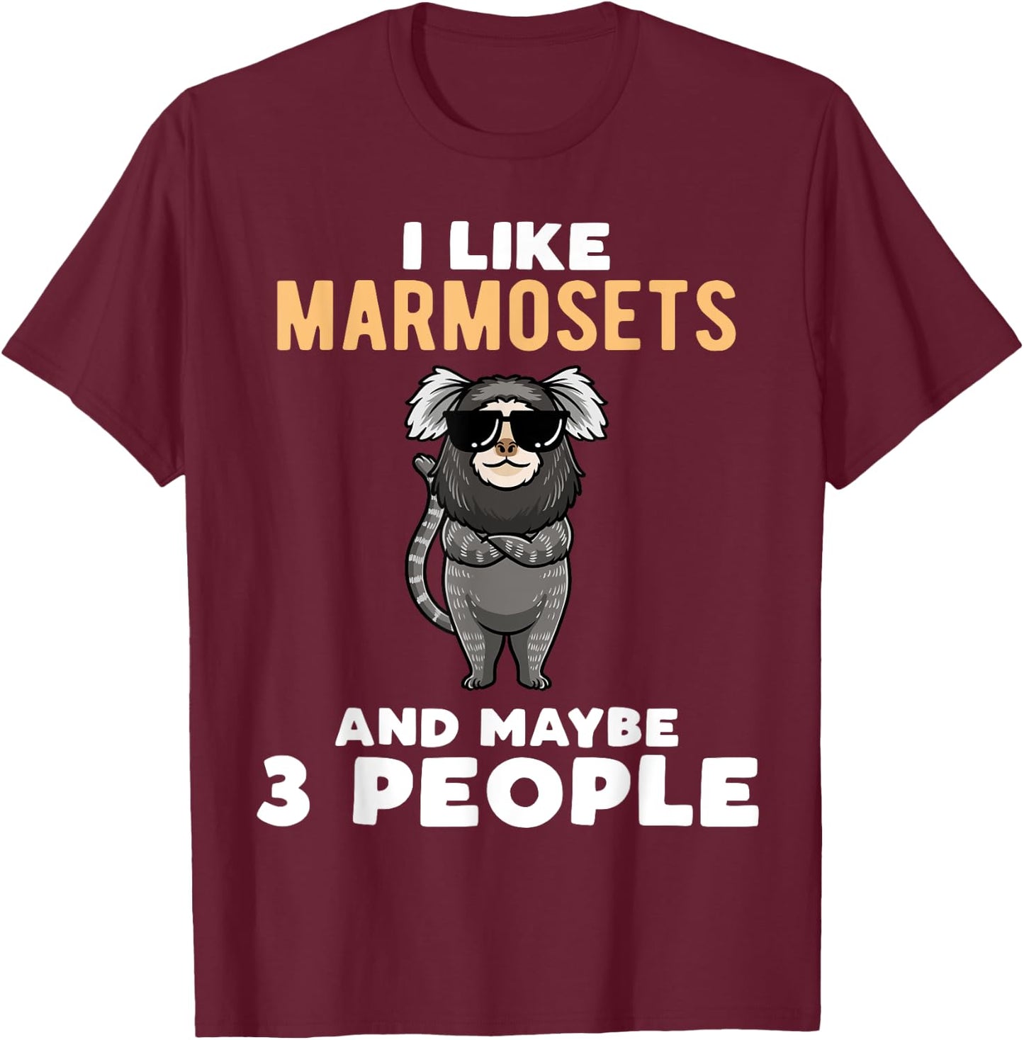 Marmoset Monkey T-Shirt - T-Shirt | Maroon