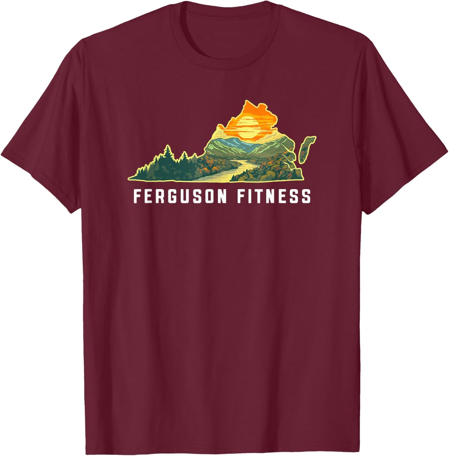 Virginia Outdoors Design - Ferguson Fitness T-Shirt - T-Shirt | Maroon