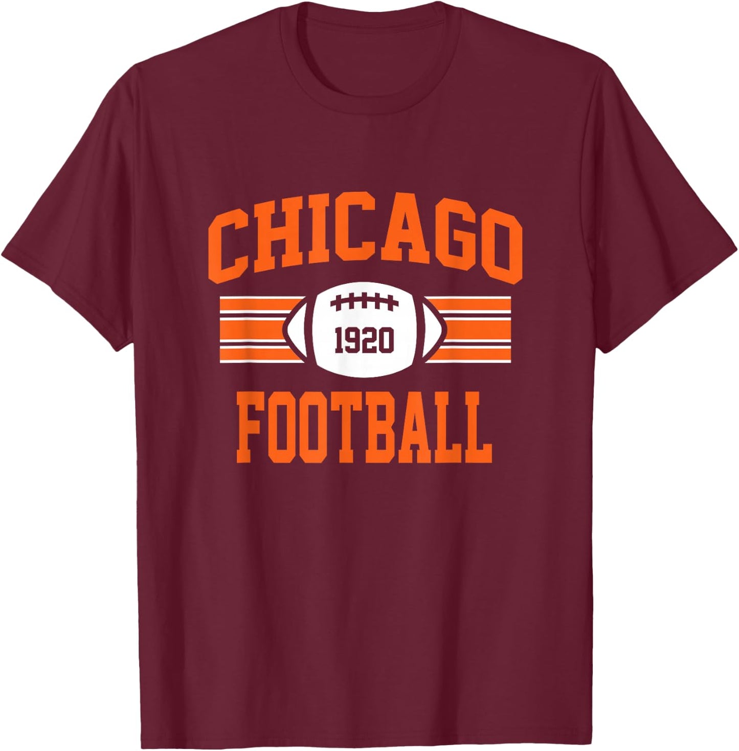 Chicago Football Athletic Vintage Sports Team Fan Gift T-Shirt - T-Shirt | Maroon