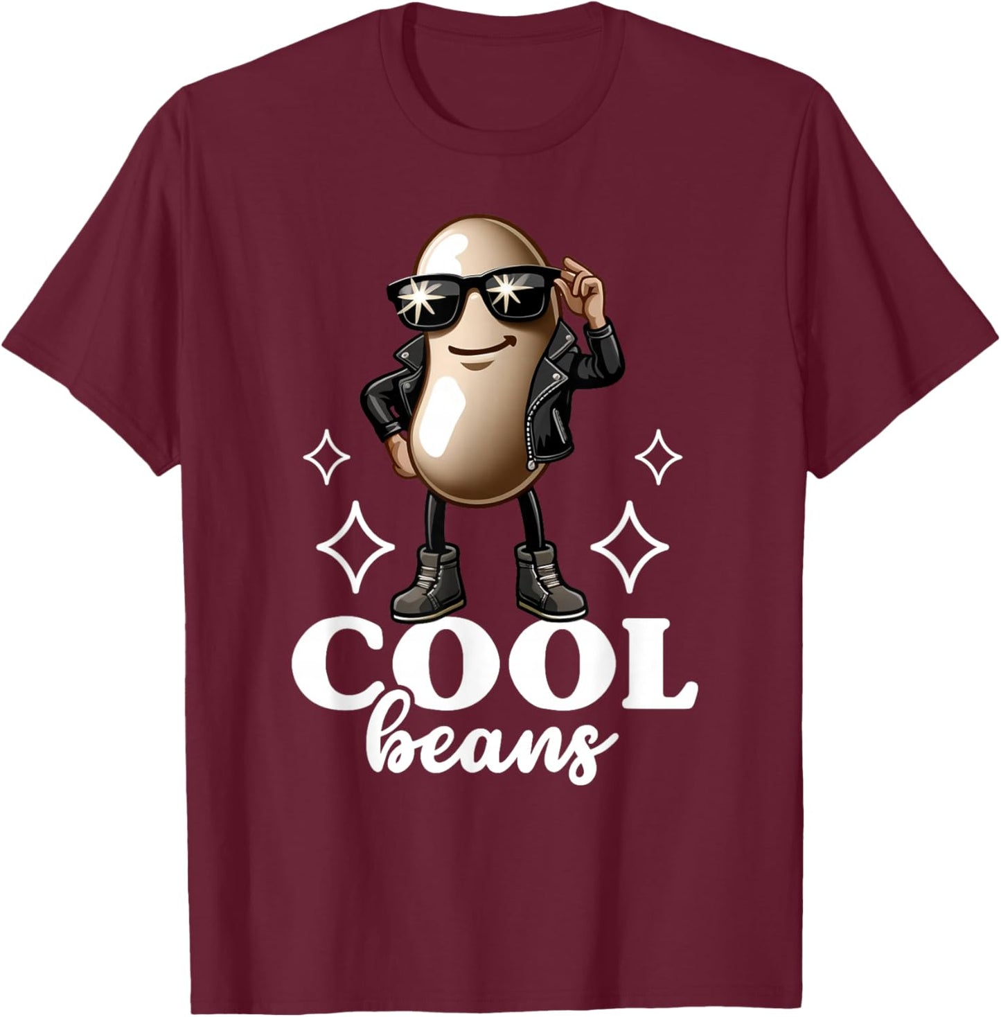 Cool Beans Food Pun Product Women Kids T-Shirt - T-Shirt | Maroon