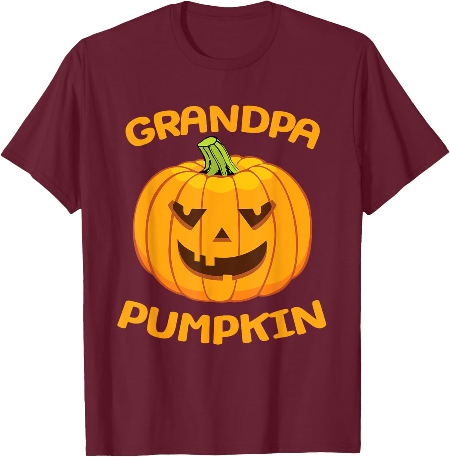 Grandpa Pumpkin Halloween Costume T-Shirt - T-Shirt | Maroon