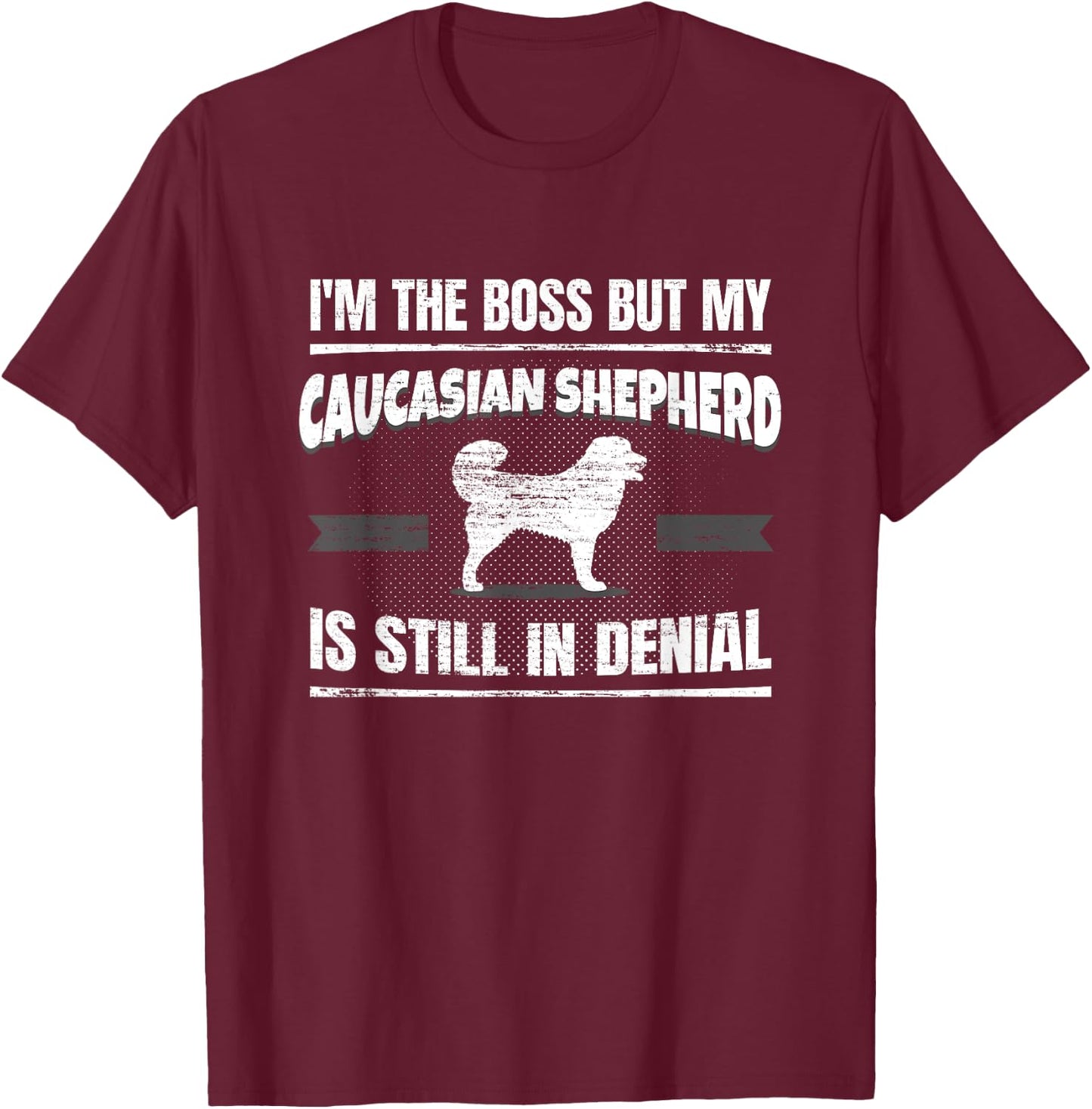Caucasian Shepherd Dog Men Women T-Shirt - T-Shirt | Maroon