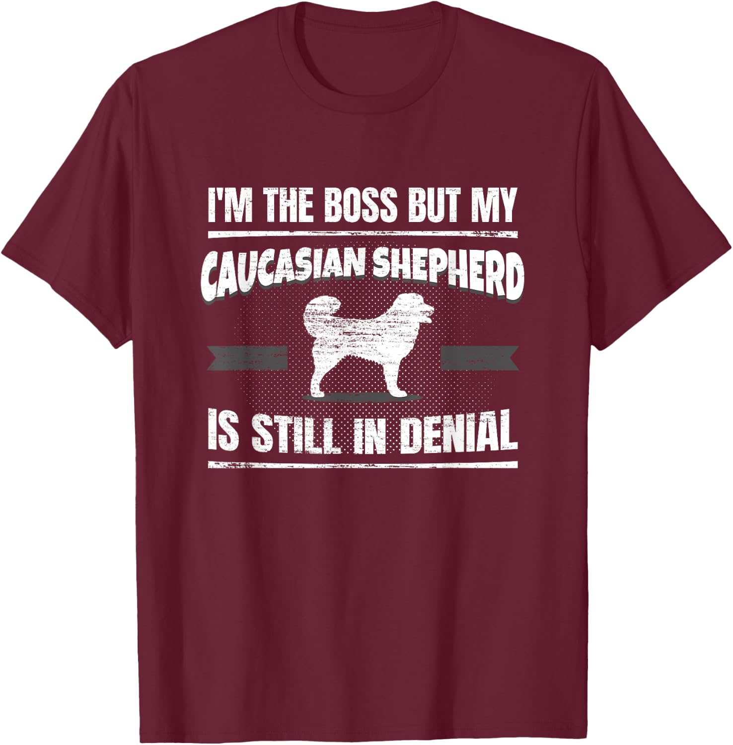 Caucasian Shepherd Dog Men Women T-Shirt - T-Shirt | Maroon