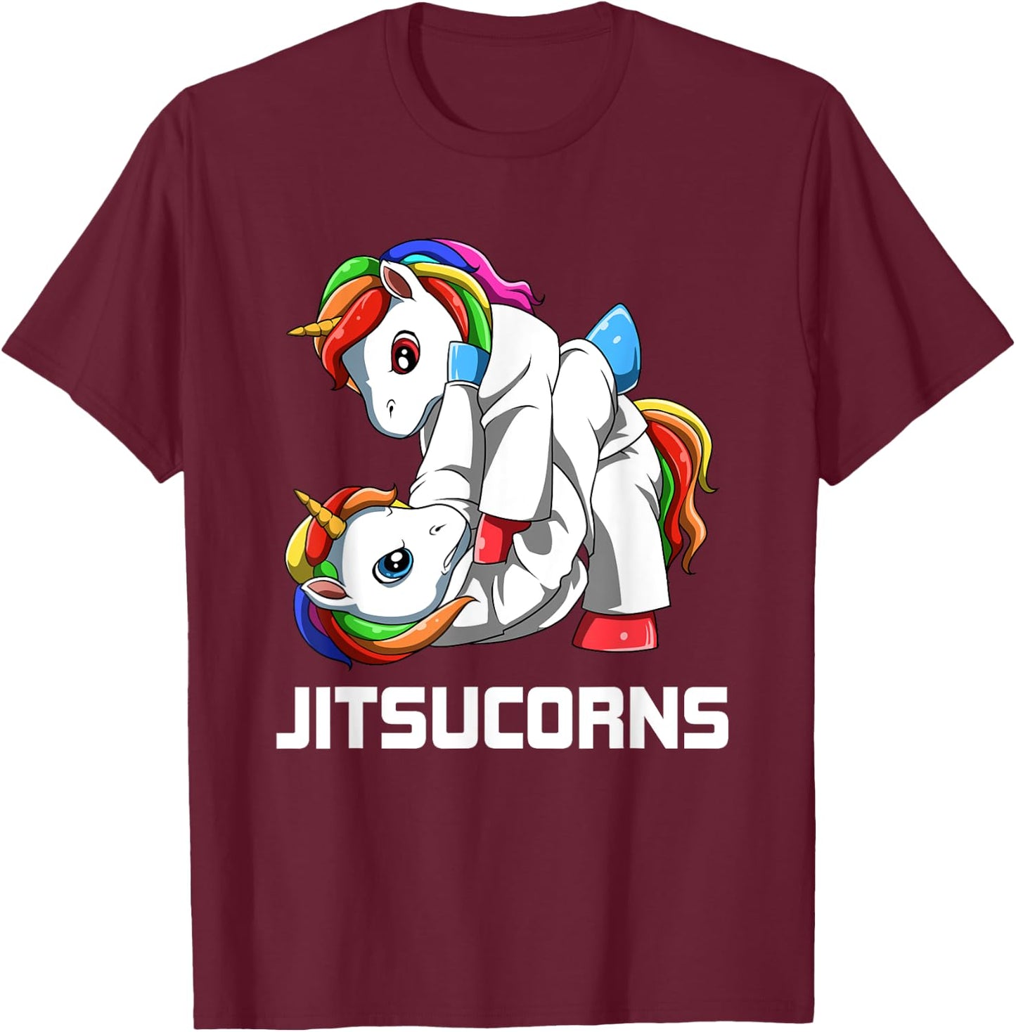 BJJ Unicorn - Brazilian Jiu-Jitsu and Grappling Gift T-Shirt - T-Shirt | Maroon