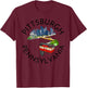 Pittsburgh Pennsylvania Steel City Skyline Bridge 412 T-Shirt - T-Shirt | Maroon
