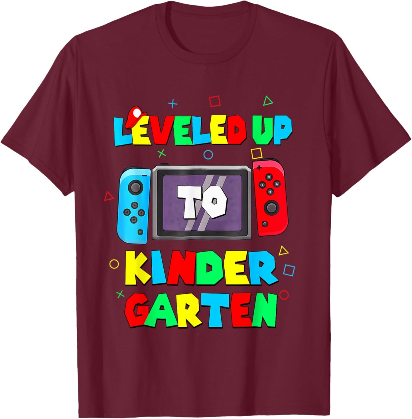 Level Kindergarten unlocked back to school video game Kinder T-Shirt - T-Shirt | Maroon