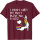 I Didn't Fart My Butt Blew You A Kiss Unicorn T-Shirt - T-Shirt | Maroon
