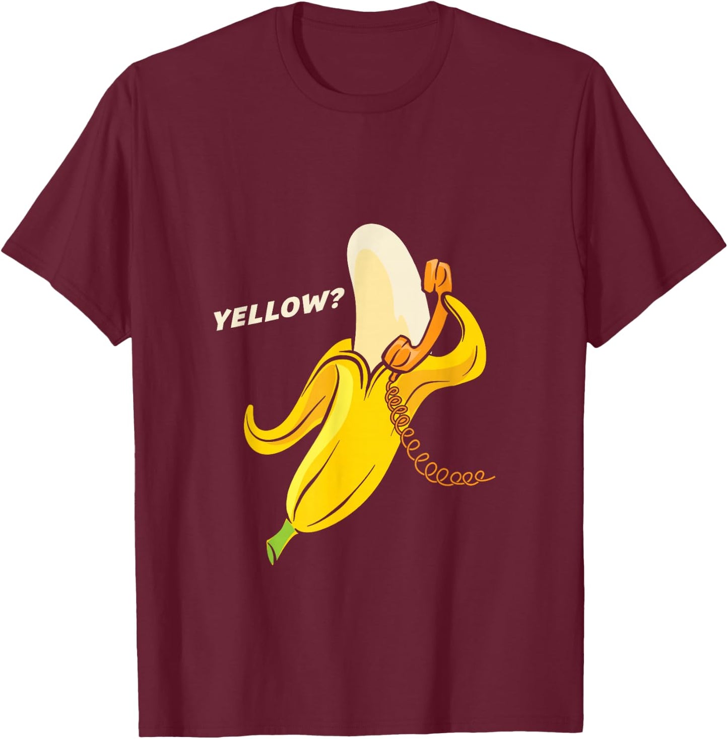 Healthy - Banana Yellow Phone Vegan - Market T-Shirt - T-Shirt | Maroon