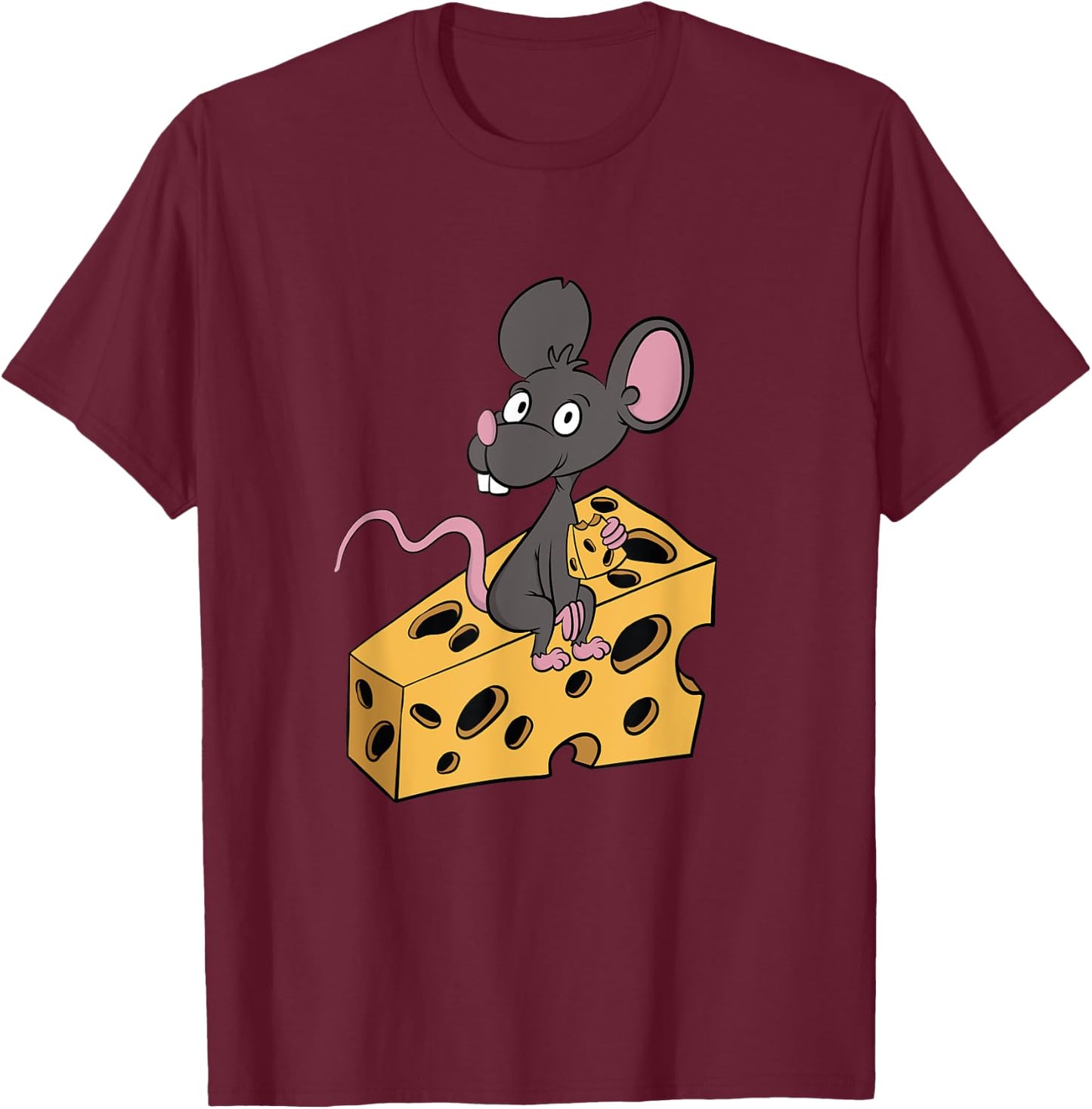 Mouse Pet Rat Gift Cheese Addict Cheesy Low Carb Diet T-Shirt - T-Shirt | Maroon