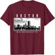 Boston Skyline Massachusetts Pride Vintage Boston T-Shirt - T-Shirt | Maroon