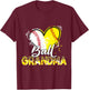 Grandma of Both Baseball Softball Sport Matching Family T-Shirt - T-Shirt | Maroon