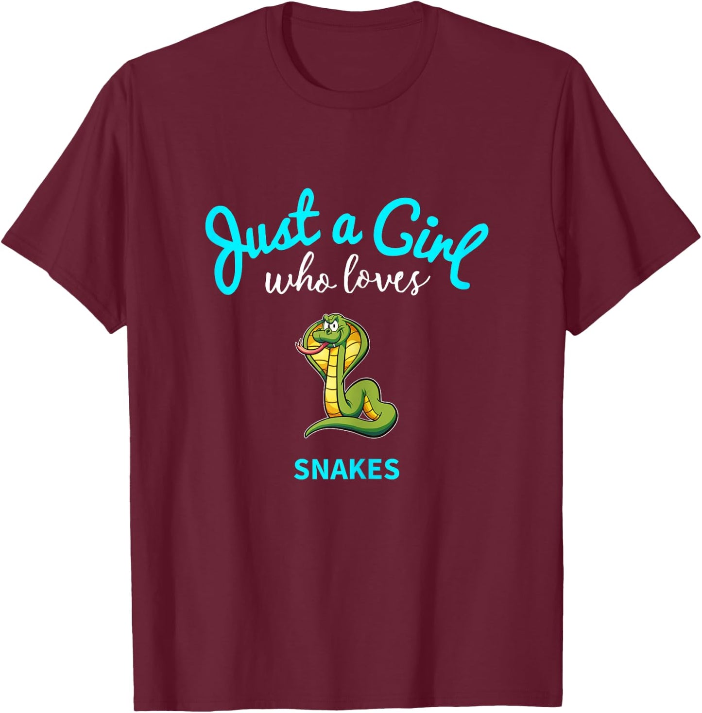 Snake Shirt for Girls | Children's Snake T-Shirt - T-Shirt | Maroon