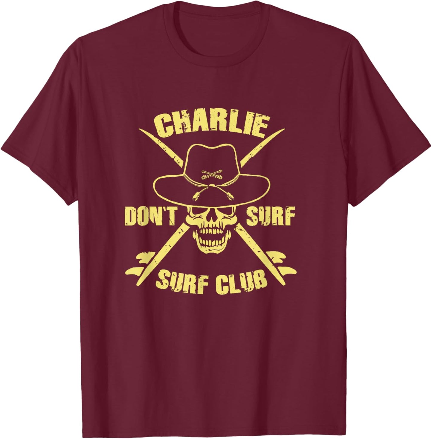Charlie Don't Surf T-Shirt - T-Shirt | Maroon
