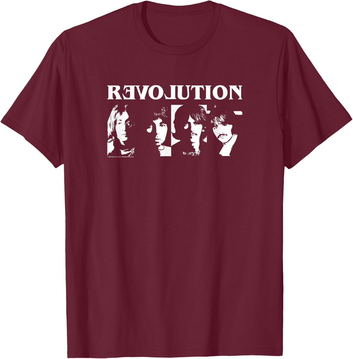 The Beatles Revolution T-Shirt - T-Shirt | Maroon