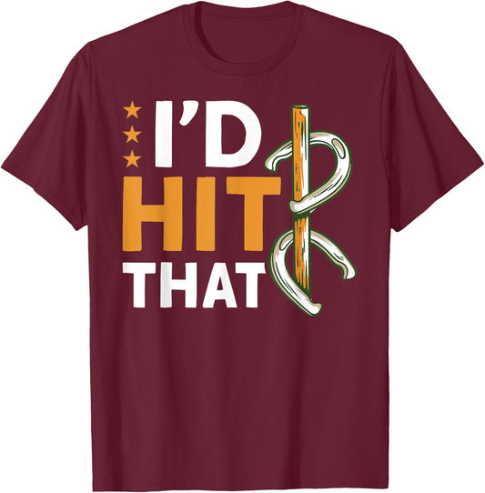 Horseshoe pitching i'd hit that horseshoe throwing game T-Shirt - T-Shirt | Maroon