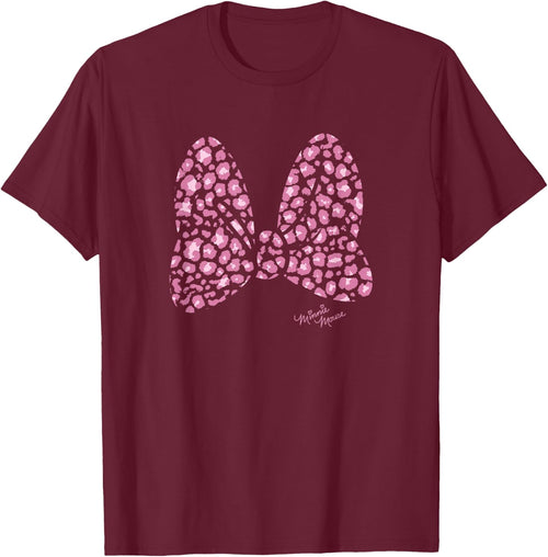 Disney Minnie Mouse Large Pink Cheetah Print Bow
