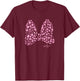 Disney Minnie Mouse Large Pink Cheetah Print Bow T-Shirt - T-Shirt | Maroon