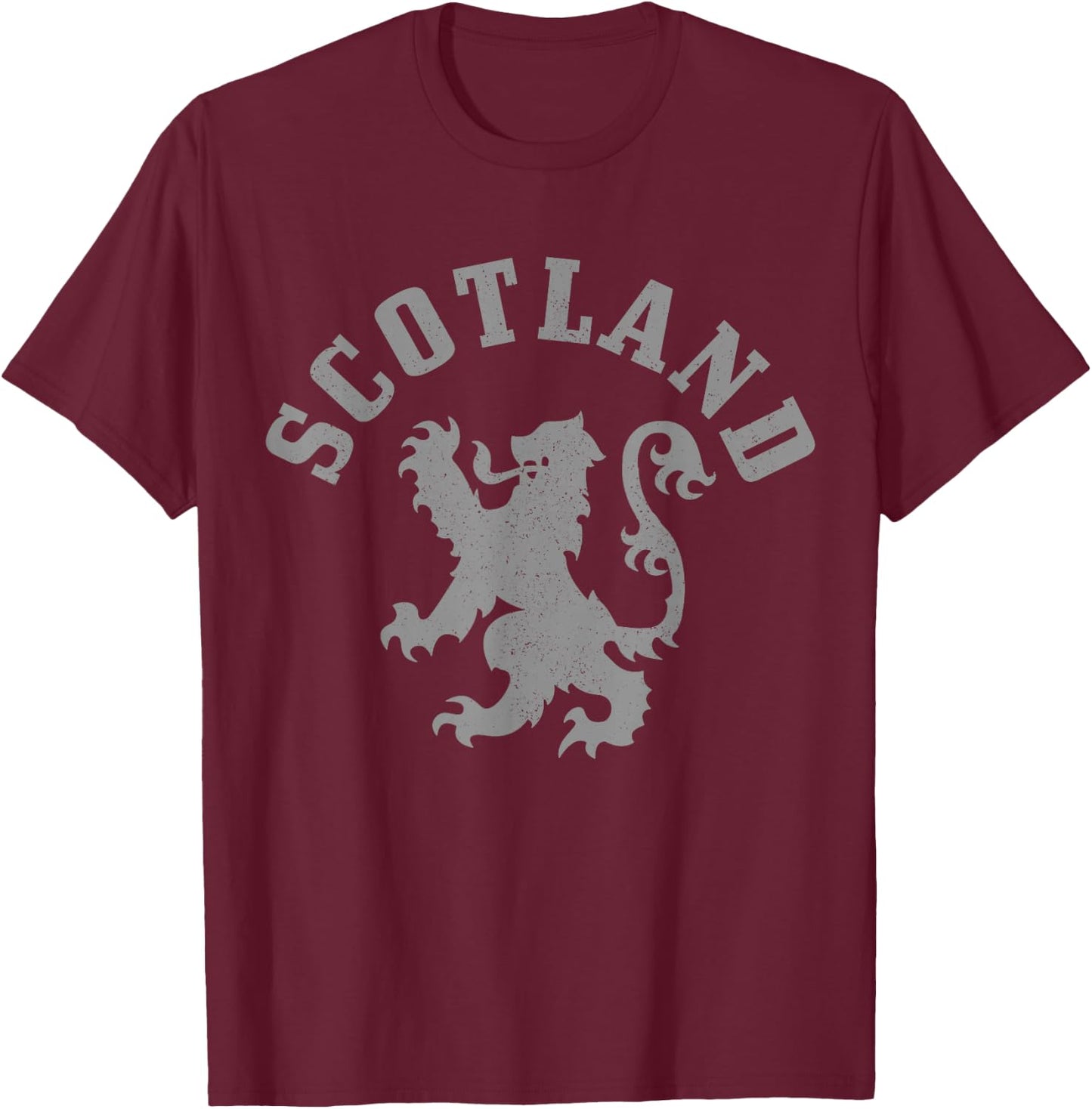 Scotland Vintage Lion Scotland Pride Gift UK T-Shirt - T-Shirt | Maroon