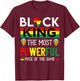 Black King The Most Powerful Piece in The Game Men Boy T-Shirt - T-Shirt | Maroon