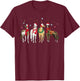 Xmas Horse Lover Santa Hat Christmas Holiday Pajamas Retro T-Shirt - T-Shirt | Maroon