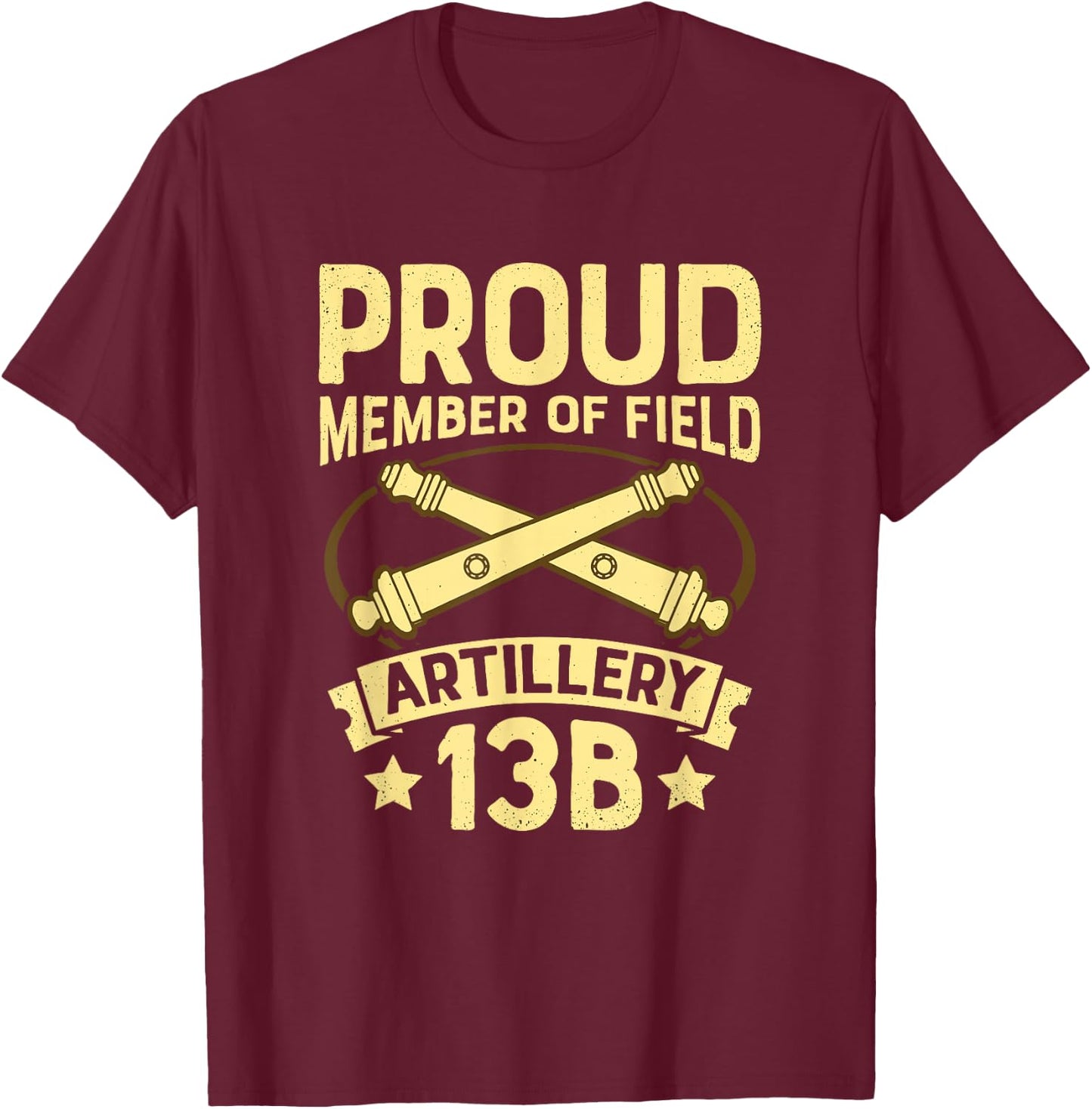 Field Artillery 13 Bravo T-Shirt - T-Shirt | Maroon