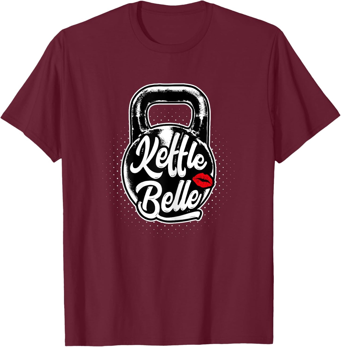Kettlebell Kettle Belle Gym Training T-Shirt - T-Shirt | Maroon