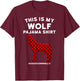 Wolf Pajama Shirt - Cute Christmas Gift Wolf Lovers T-Shirt - T-Shirt | Maroon