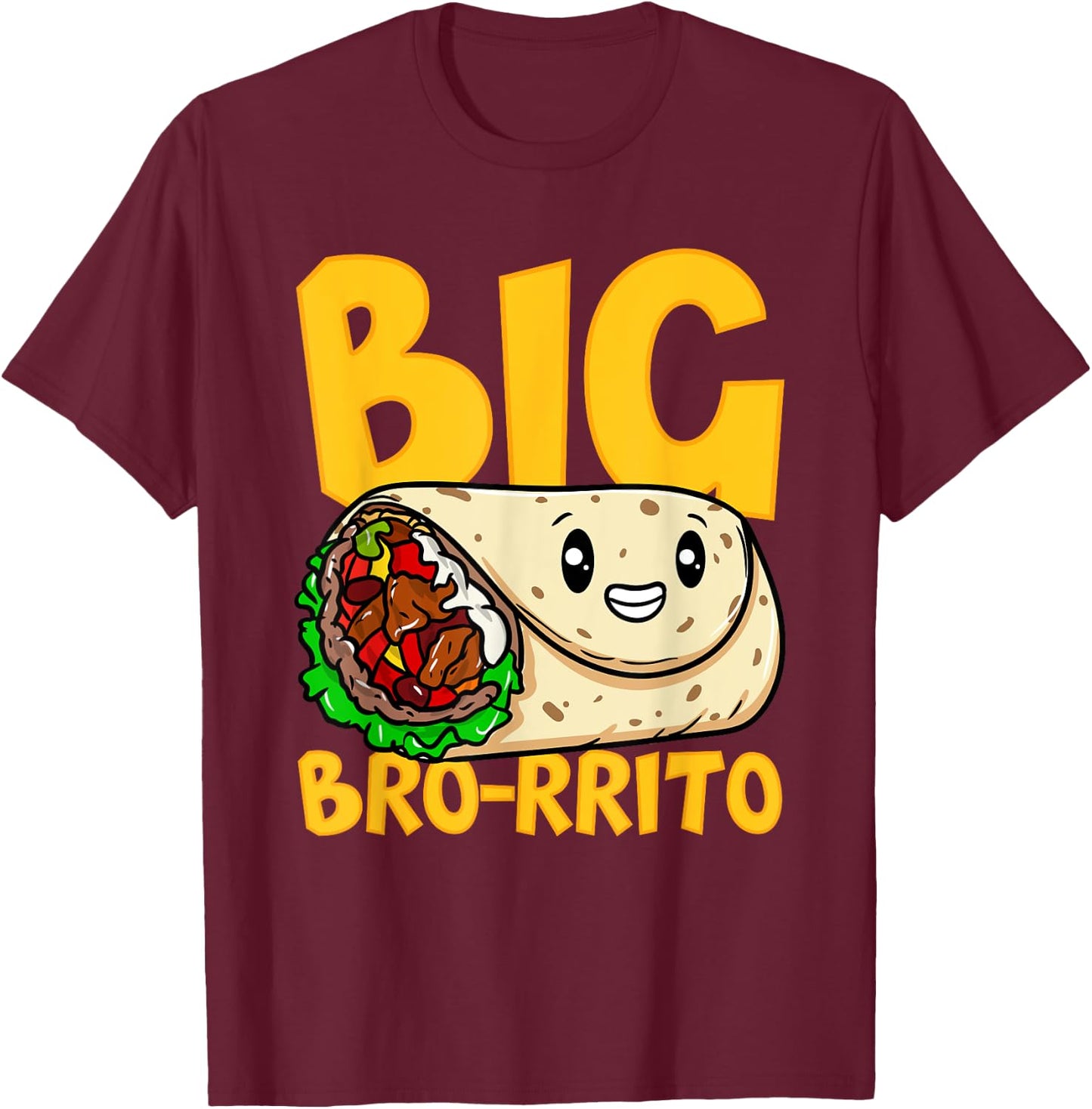 Burrito Lover Funny Bro-rrito T-Shirt - T-Shirt | Maroon