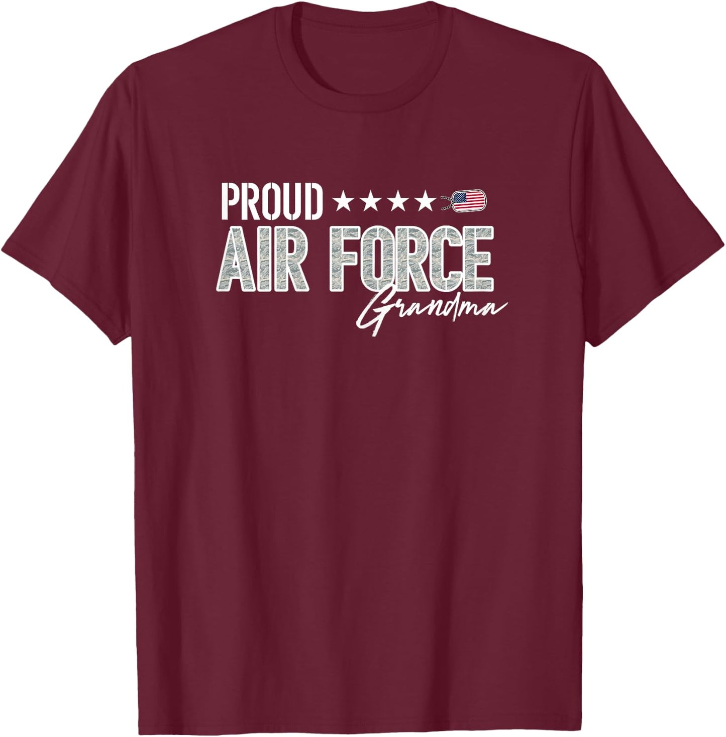 ABU Proud Air Force Grandma T-Shirt - T-Shirt | Maroon