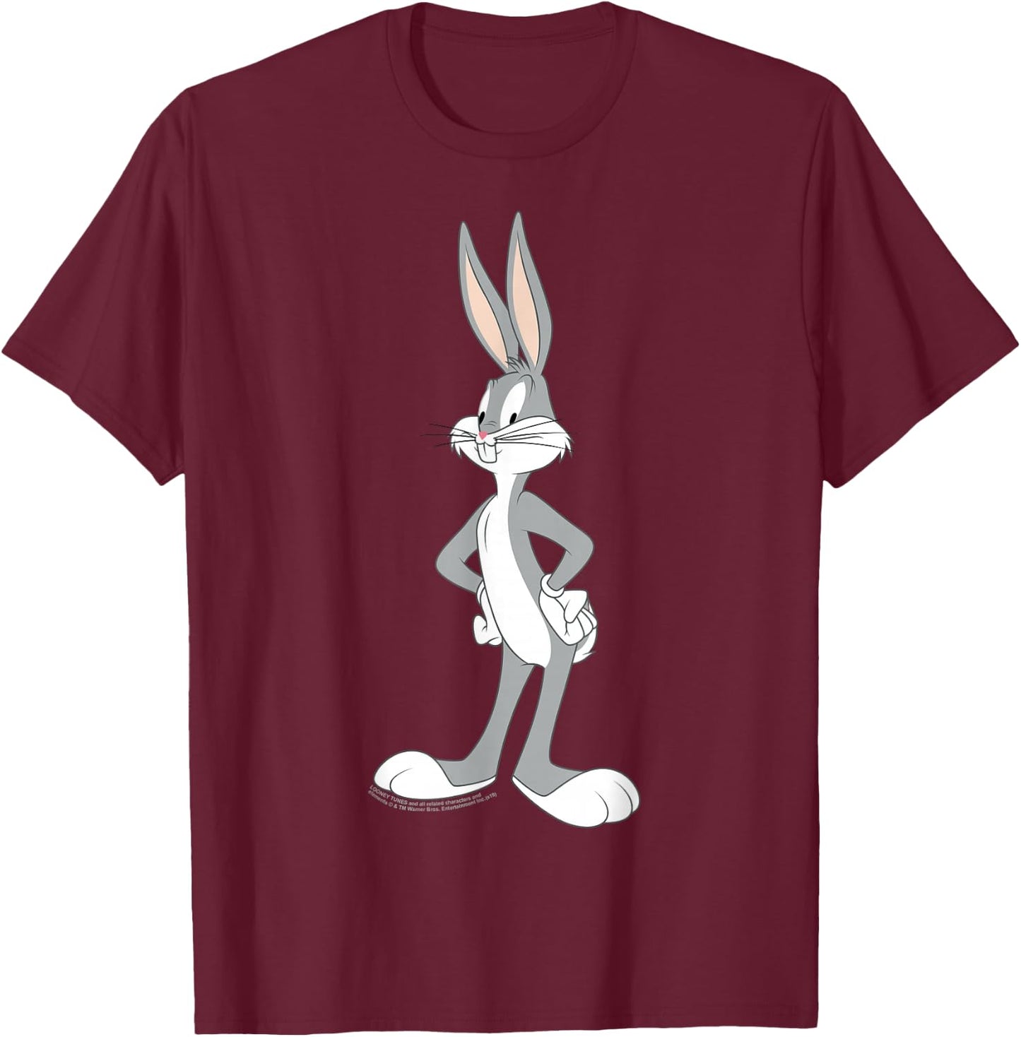 Looney Tunes Bugs Bunny Stance Portrait T-Shirt - T-Shirt | Maroon