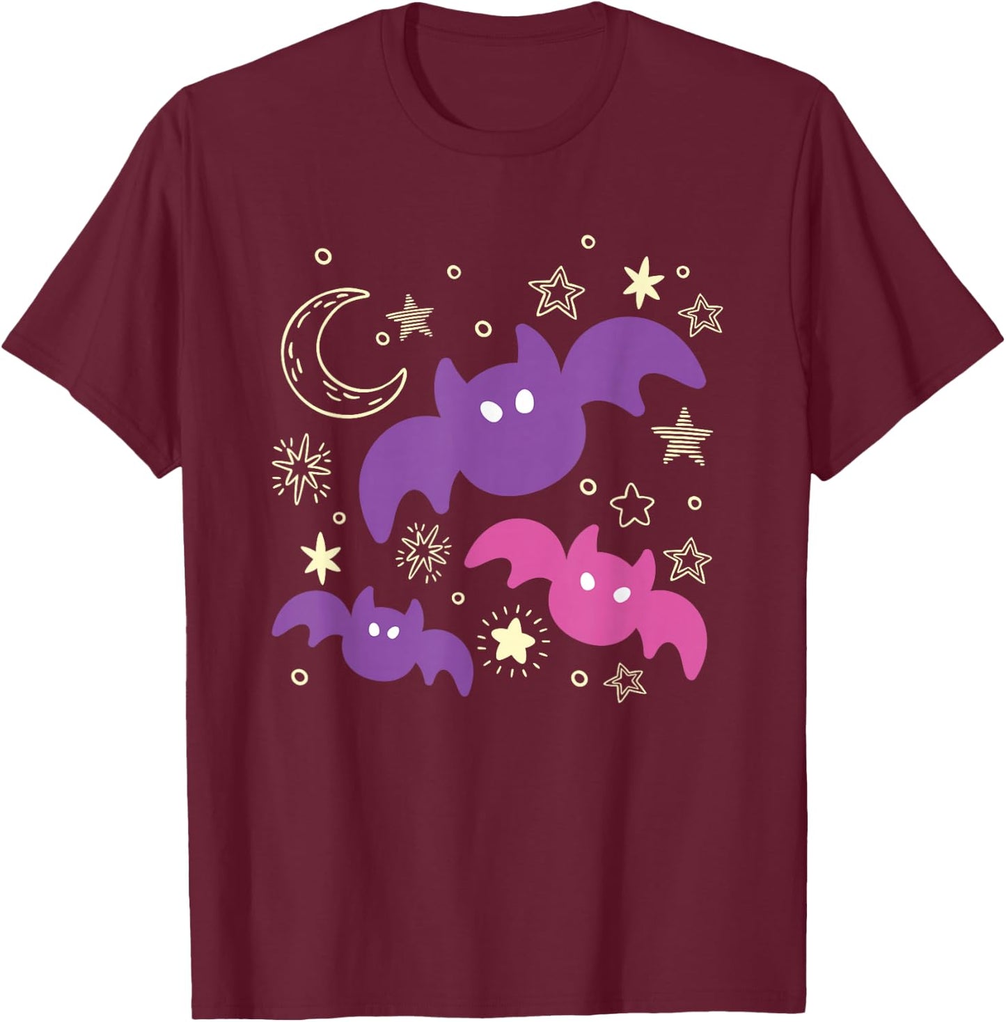 Toddlers Gift Cute Bat Halloween T-Shirt - T-Shirt | Maroon