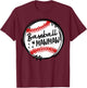 Baseball Lover Cute Baseball Mawmaw T-Shirt - T-Shirt | Maroon