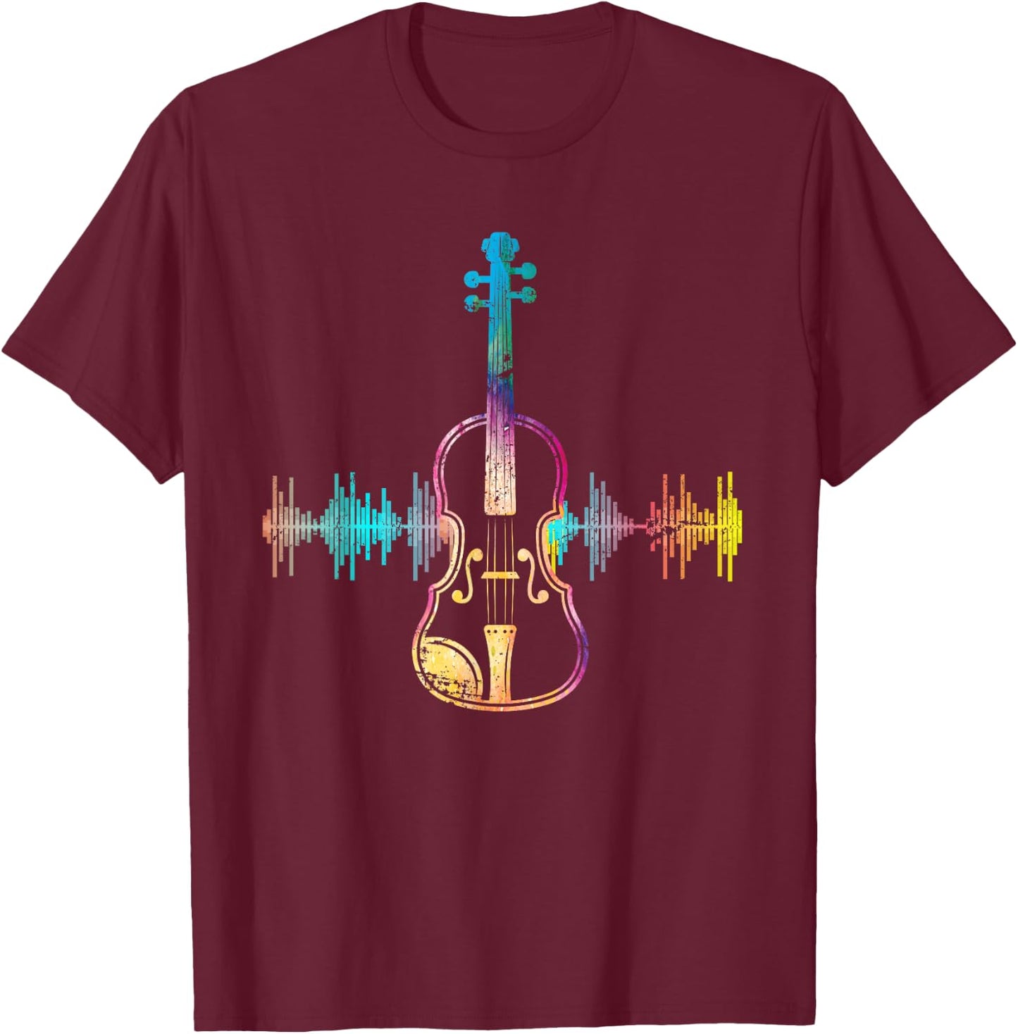 Music Notes Classical Musician Violin Player Gift Violin T-Shirt - T-Shirt | Maroon