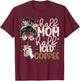 Half Mom Half Iced Coffee Messy Bun Cold Brew Coffee Quote T-Shirt - T-Shirt | Maroon