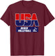 Beach Volleyball 2021 USA T-Shirt - T-Shirt | Maroon