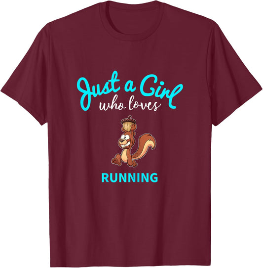 Running Jersey for Girls | Kids Running T-Shirt - T-Shirt | Maroon