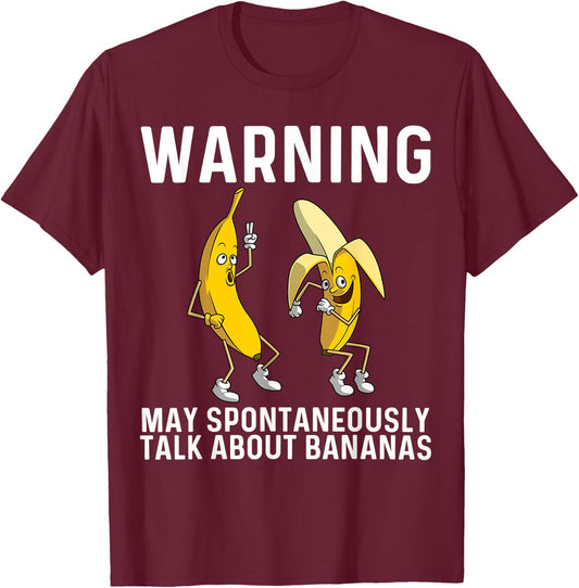 Banana Gift Women Boys Girls Kids Banana Fruit Lover Small T-Shirt - T-Shirt | Maroon