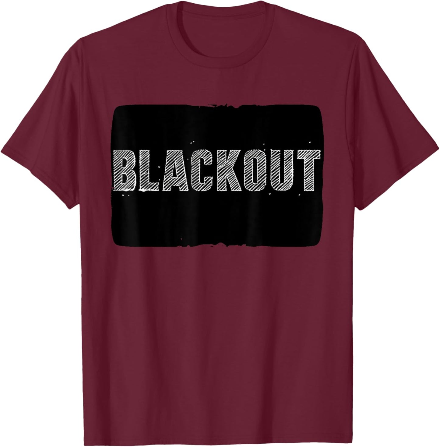 Cool Blackout Statement Costume T-Shirt - T-Shirt | Maroon