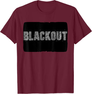 Cool Blackout Statement Costume T-Shirt - T-Shirt | Maroon