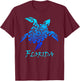 Florida Vacation Vintage Retro Sea Turtle T-Shirt - T-Shirt | Maroon