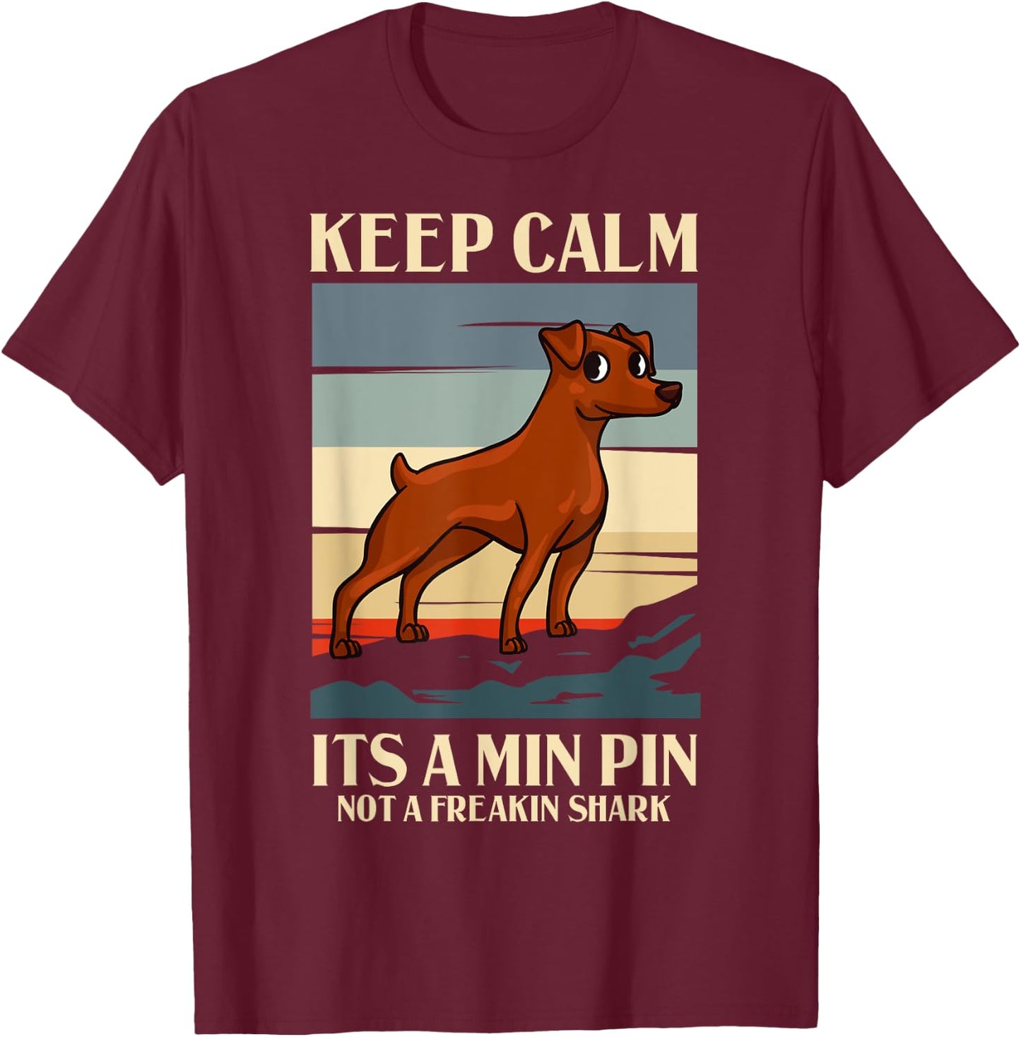 Miniature Pinscher Dog Puppies Owner Lover Women Kids T-Shirt - T-Shirt | Maroon