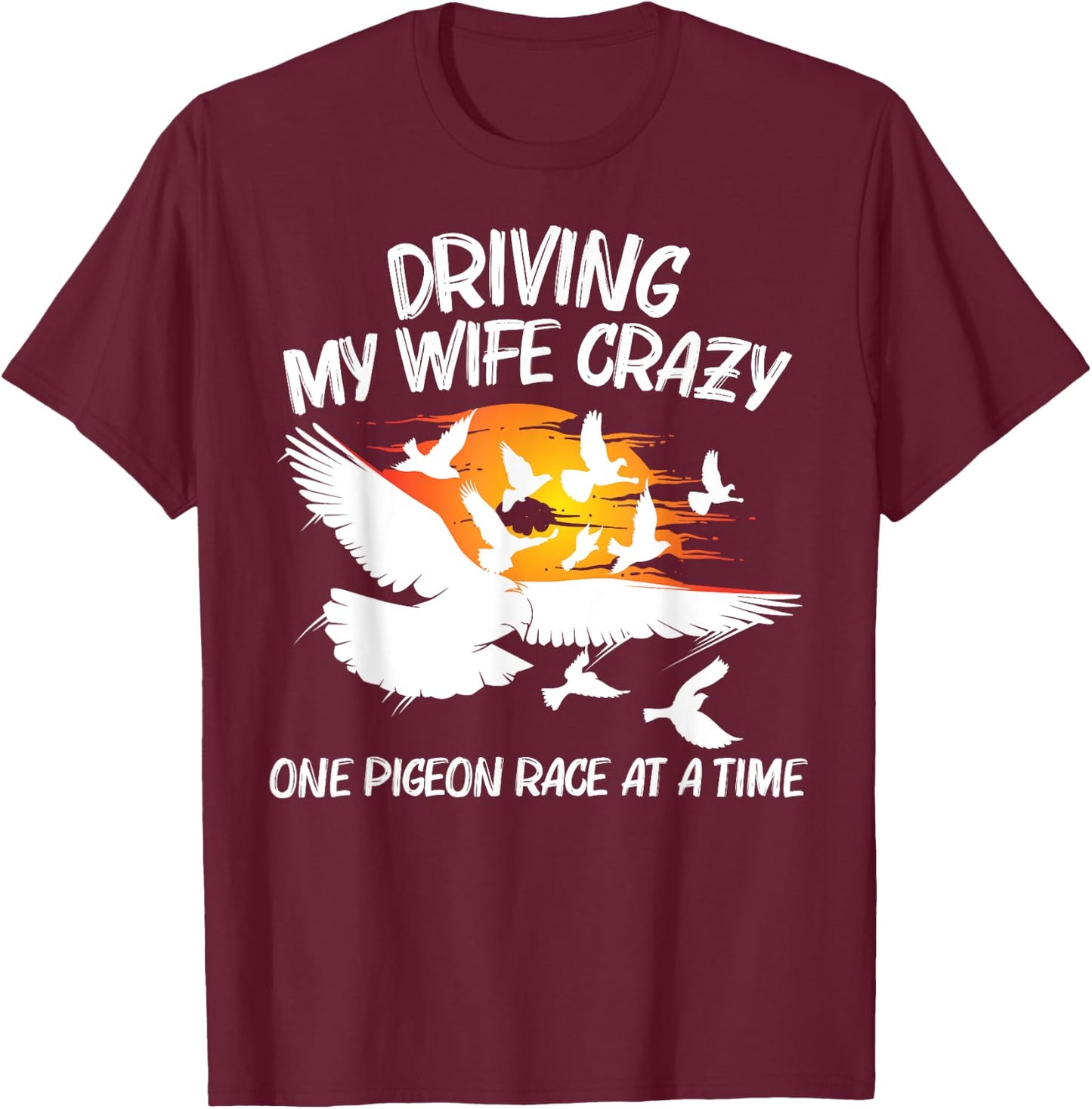 Pigeon Racing Gift Grandpa Homing Pigeon Bird Lovers T-Shirt - T-Shirt | Maroon
